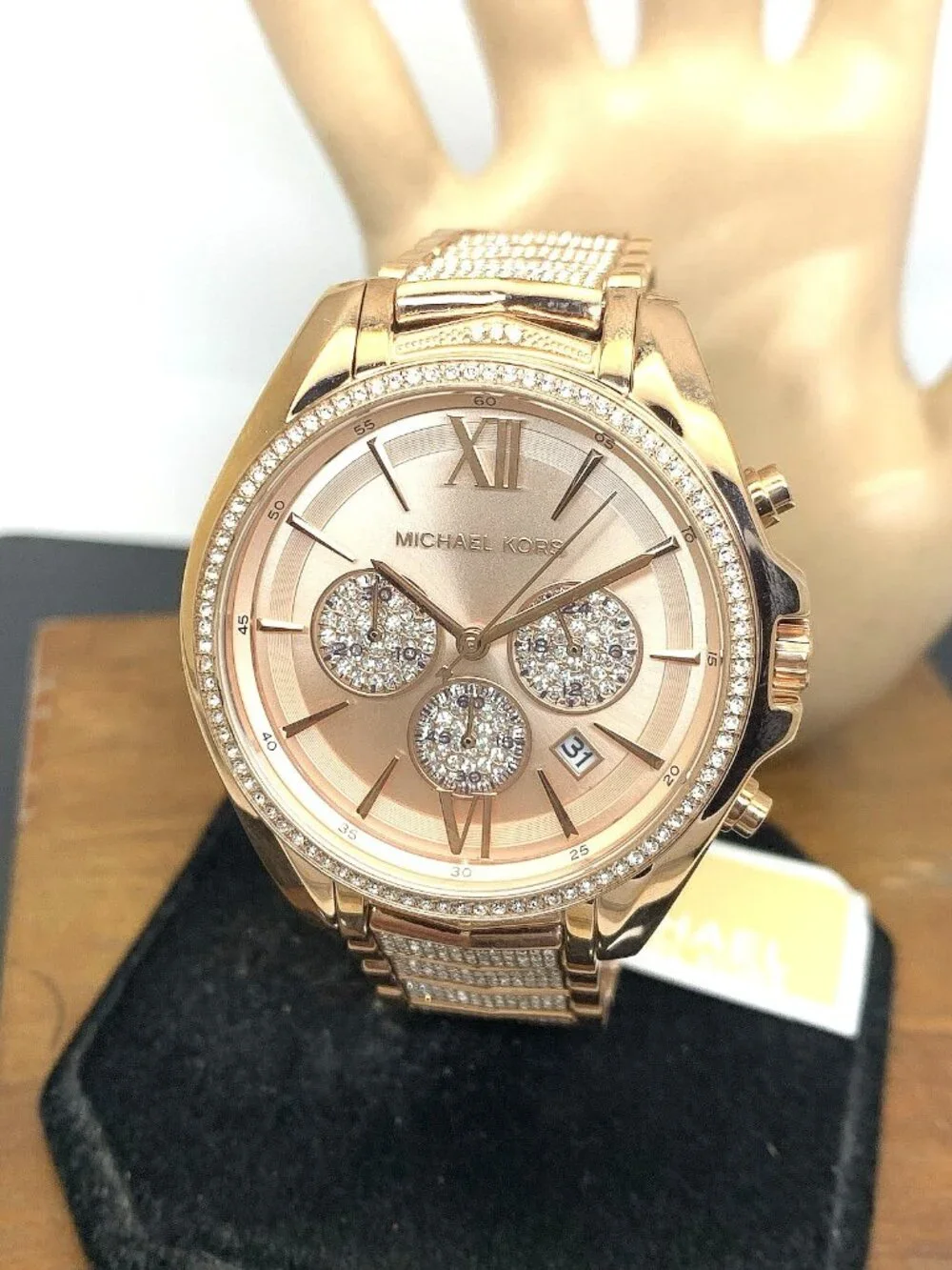 Michael Kors Women's Watch MK6730 Quartz Chronograph Rose Gold Steel 43mm